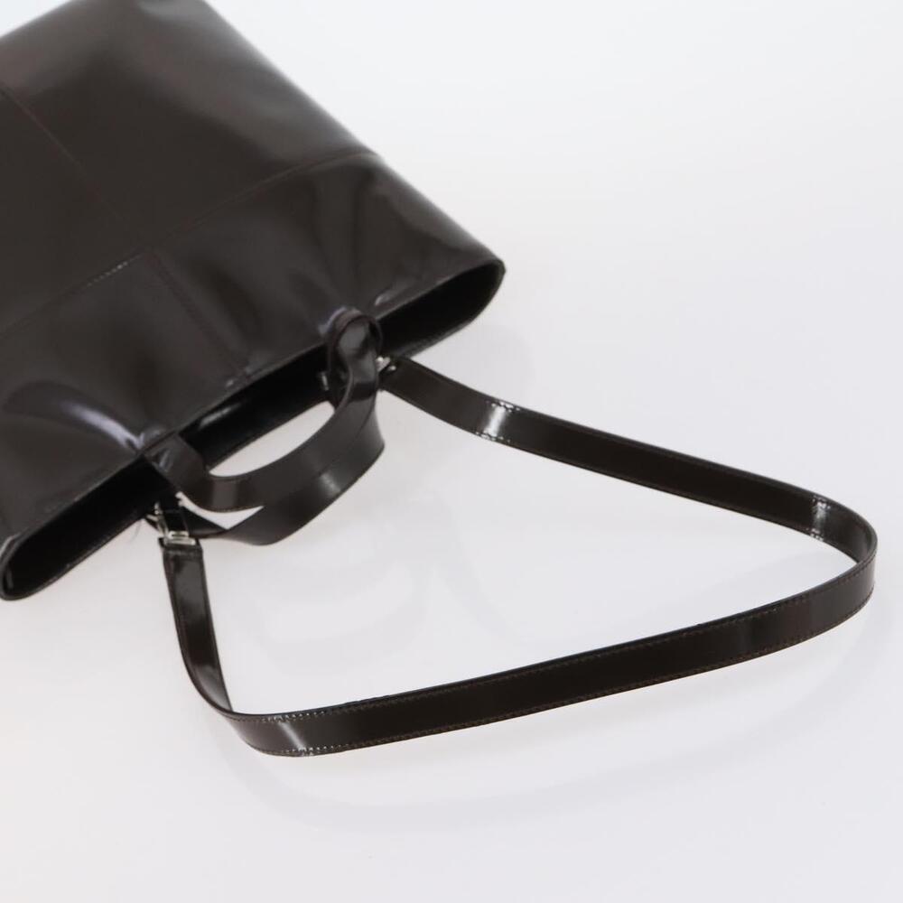 GUCCI Hand Bag Patent leather 2way Brown Auth ep11132 - Picture 7 of 16